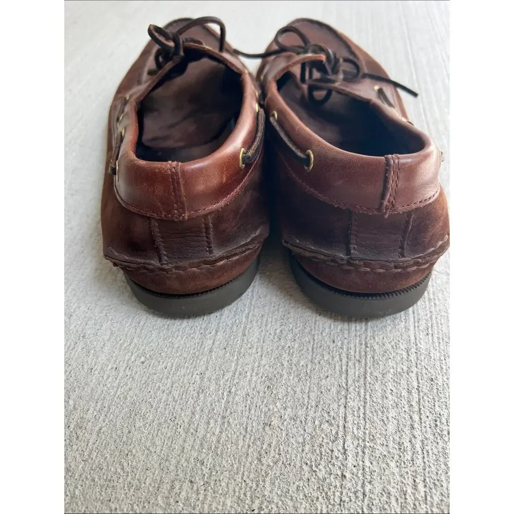 Sperry Top-Sider Brown Leather & Suede Boat Shoes Classic Men’s Deck Shoes 13